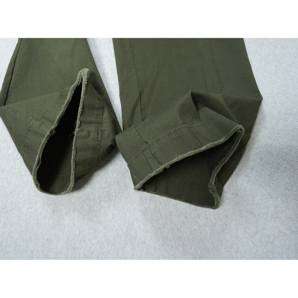 ATM Pants Womens 6 Green Enzyme Wash Cropped Boyfriend Pant Ladies Casual